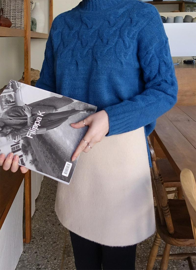 ツイストアンバランスヘムニット・全4色