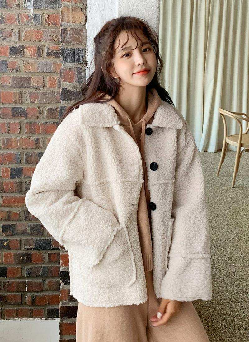 ボアボタンジャケット・全3色