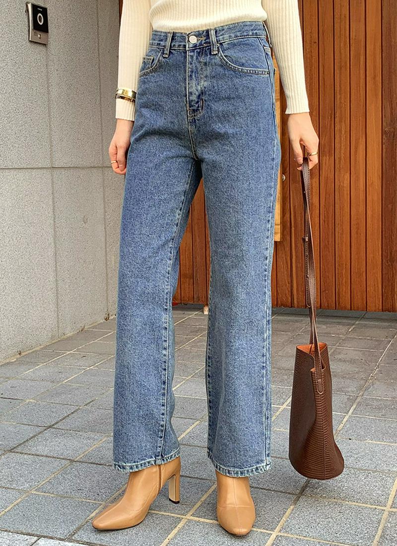 ブーツカットロングデニムパンツ・全1色
