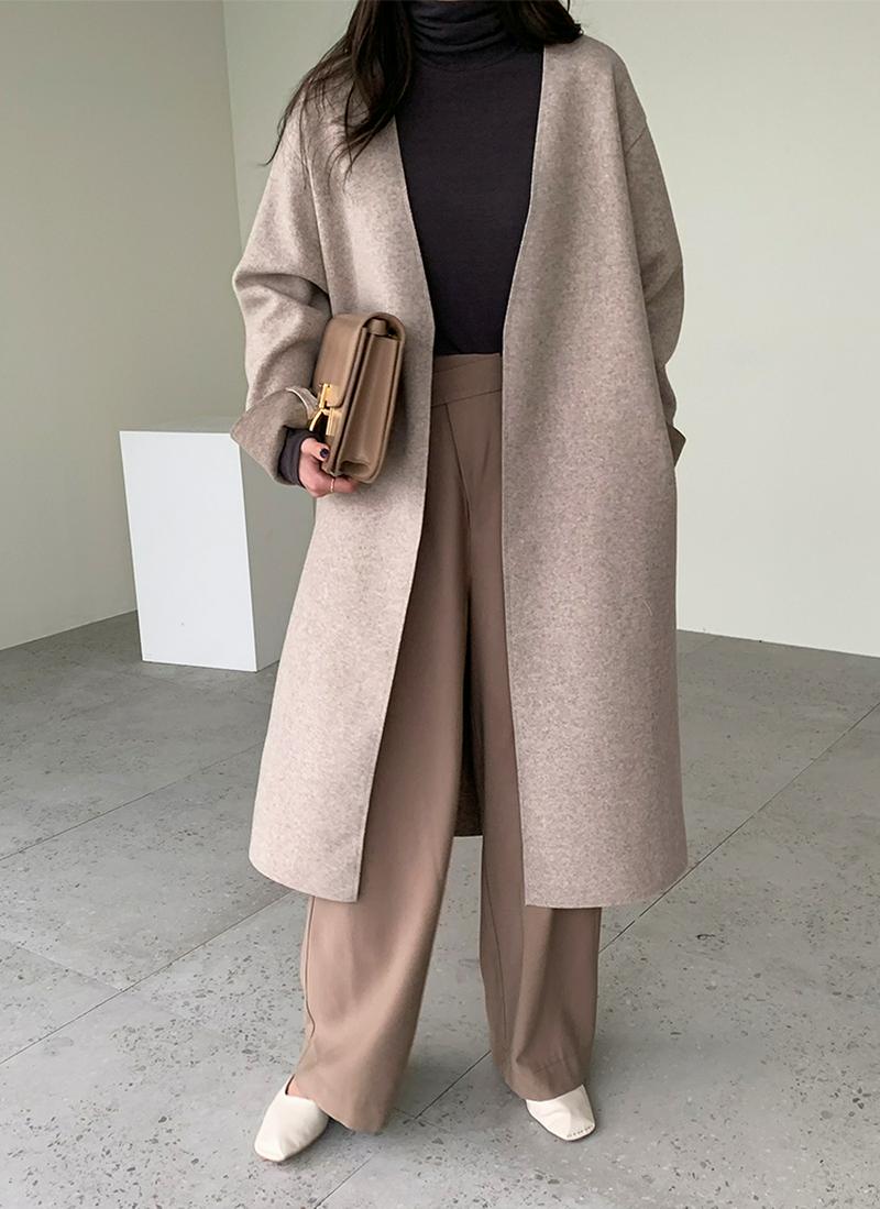 ウール混ロングジャケット