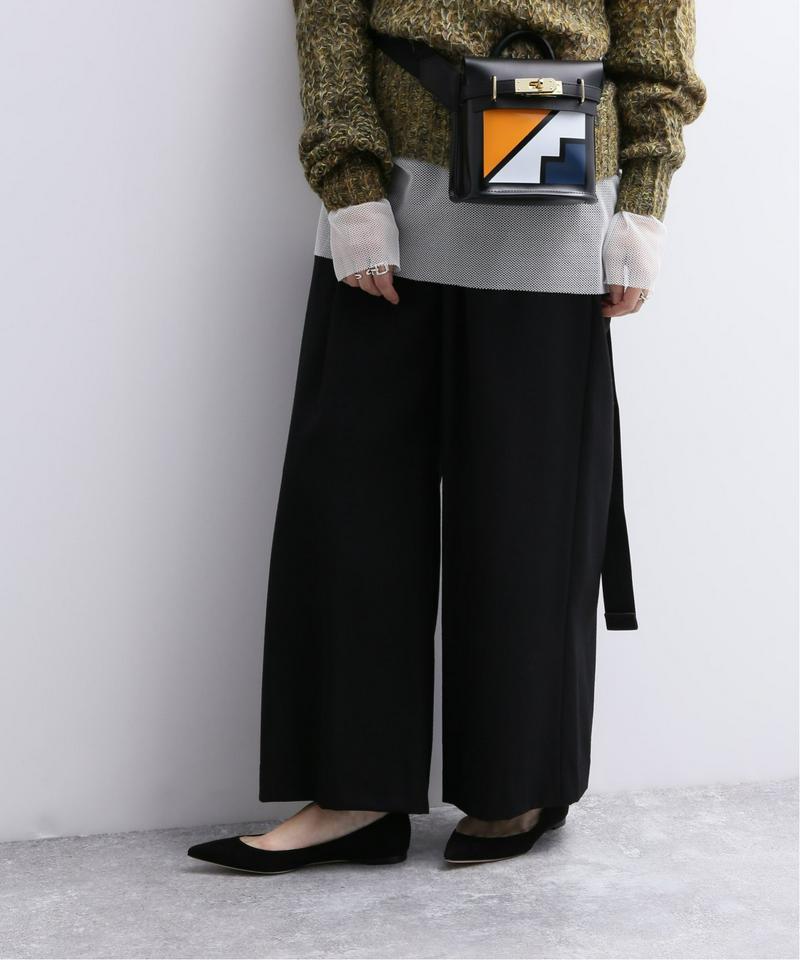 ウールレーヨンワイドパンツ
