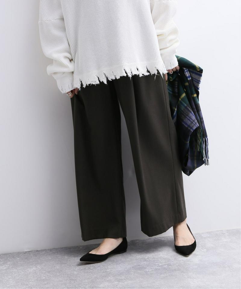 ウールレーヨンワイドパンツ