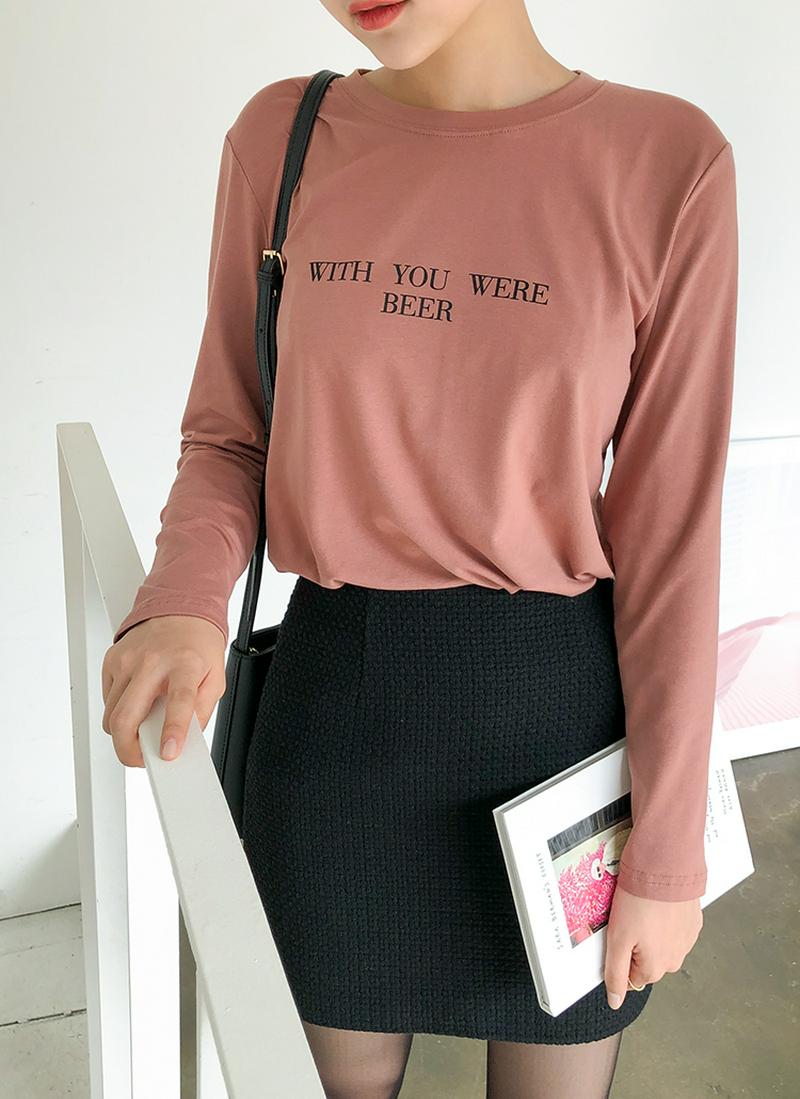 WITHレタリング長袖Tシャツ