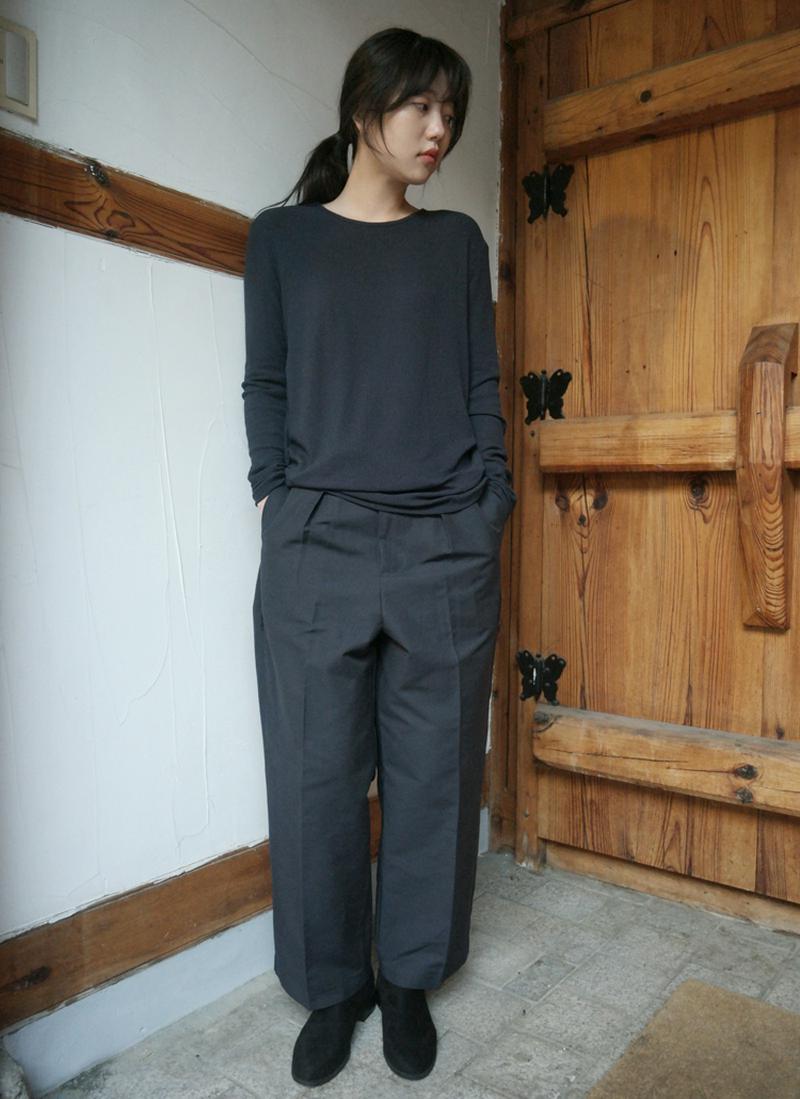 バックルポイントワイドパンツ