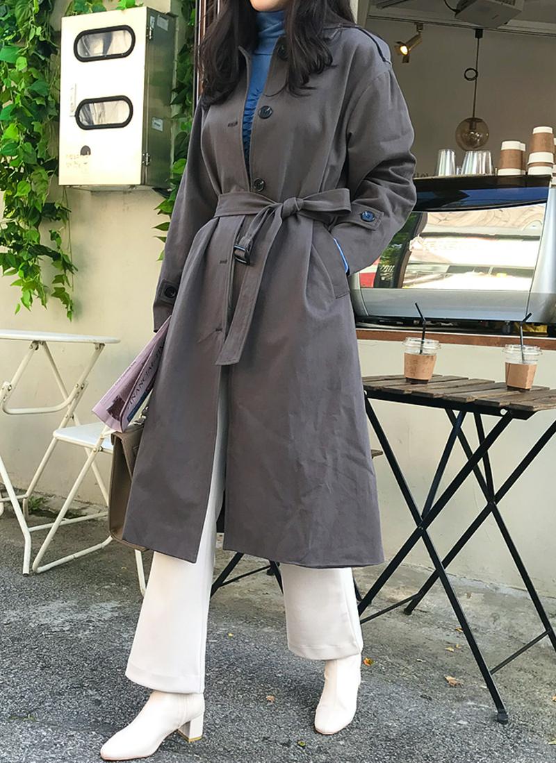ベルト付シングルトレンチコート