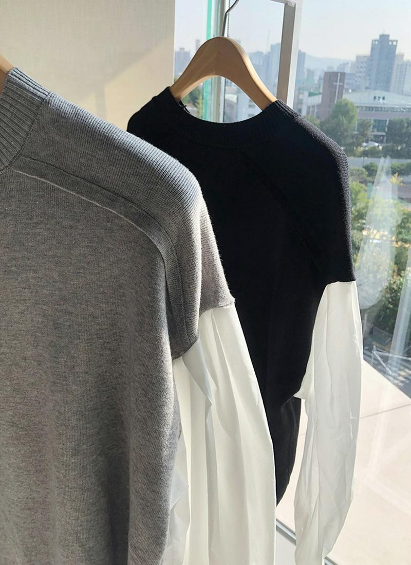 2TYPEコットンスリーブニット・全3色