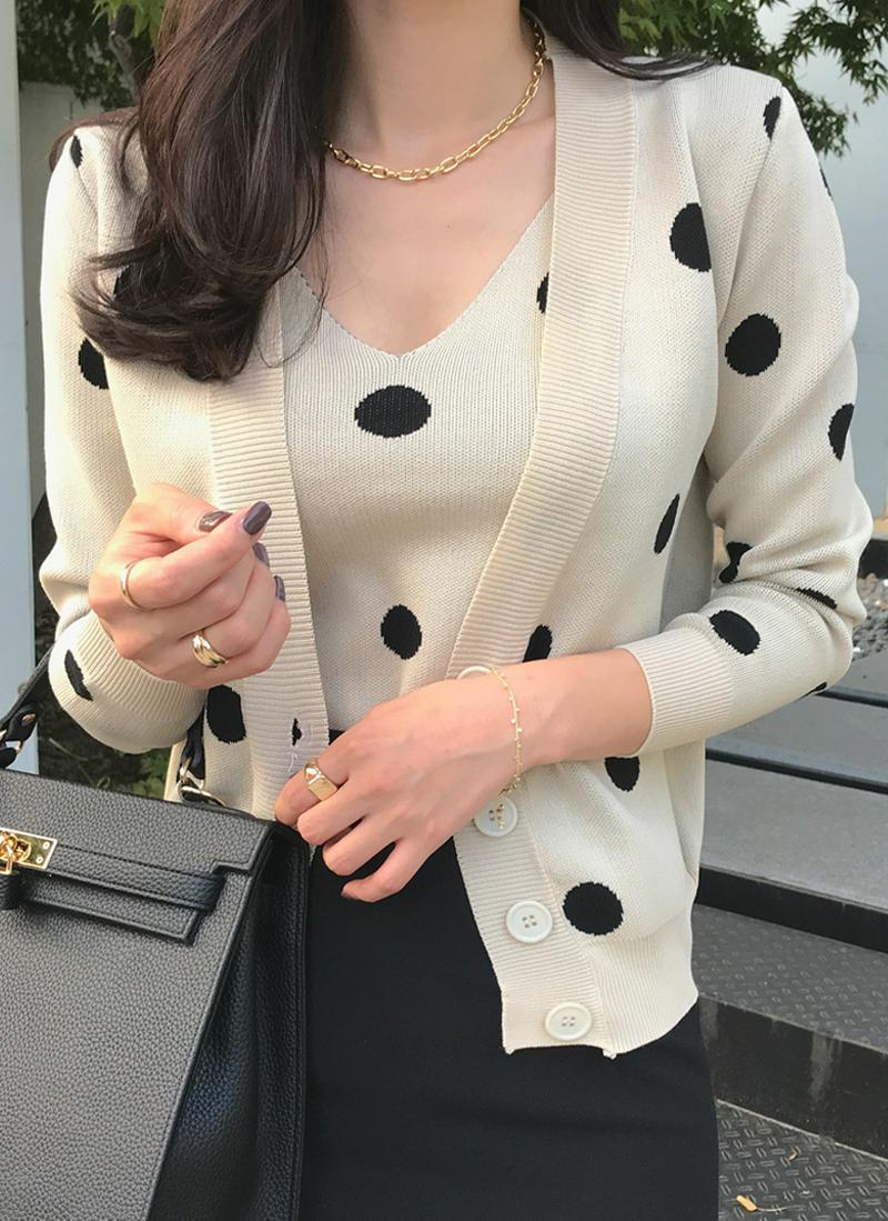 コインドットニットアンサンブル