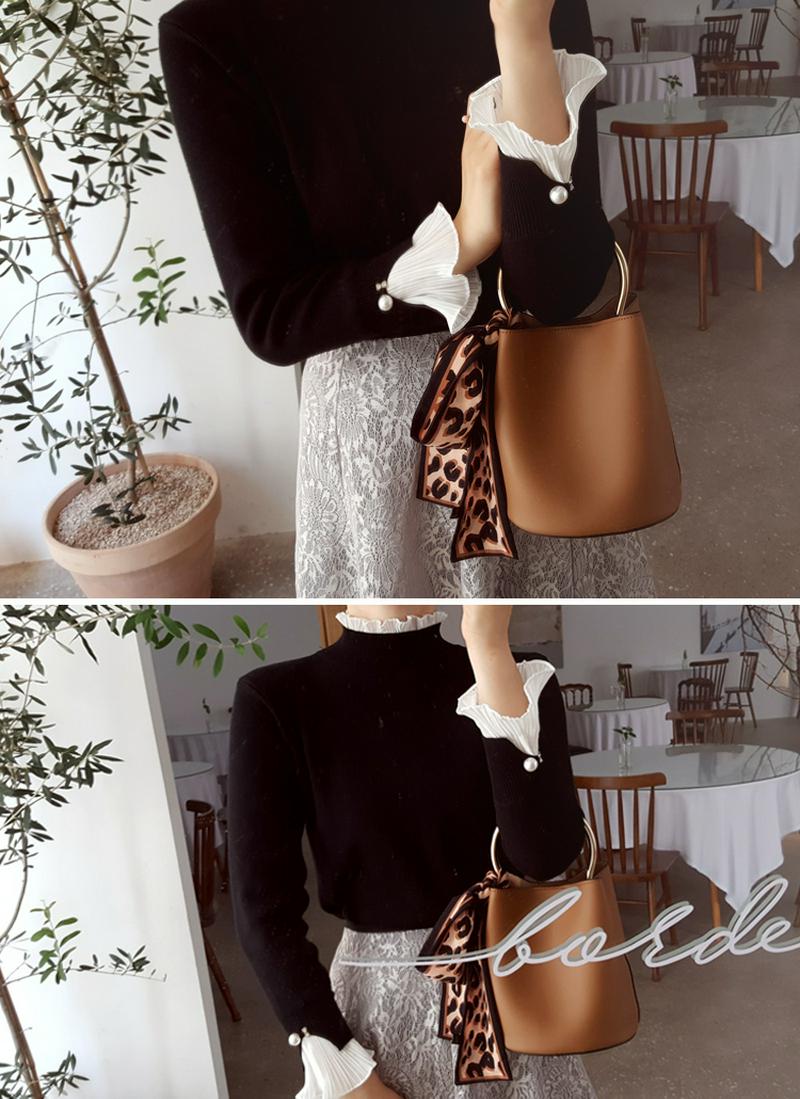 パールポイントレイヤードニット