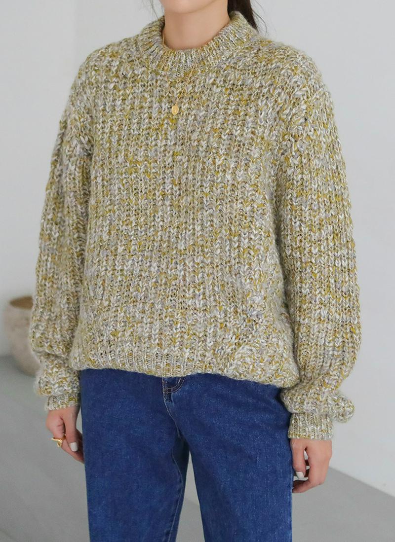 メランジカラーニット