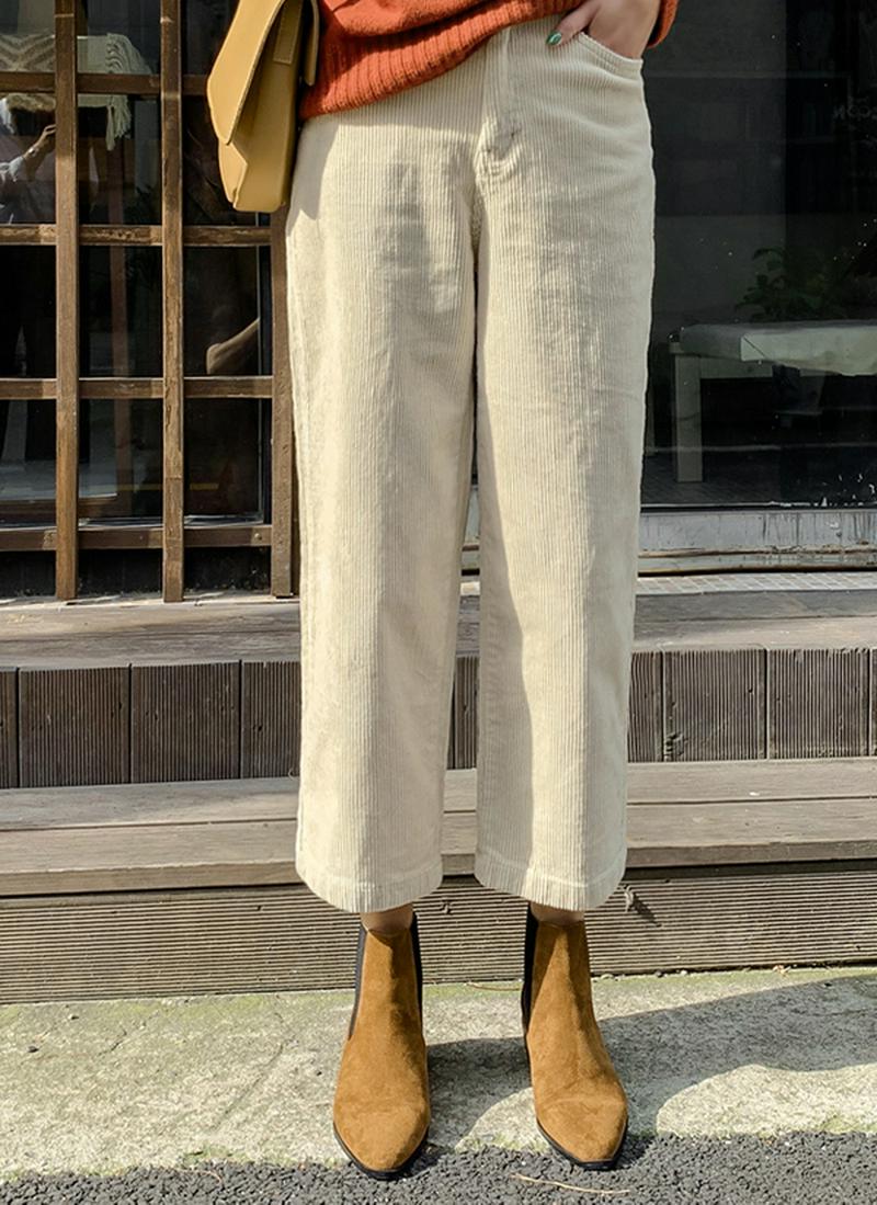 コーデュロイワイドパンツ