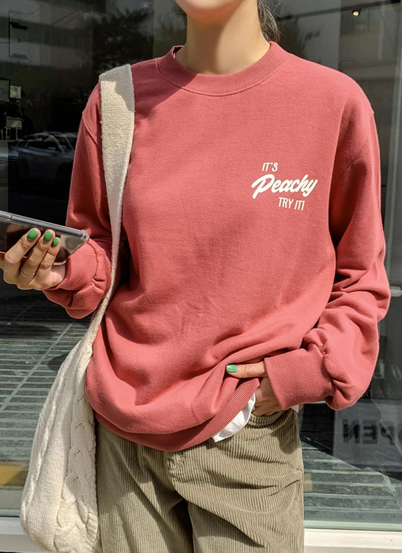peachyロゴスウェット