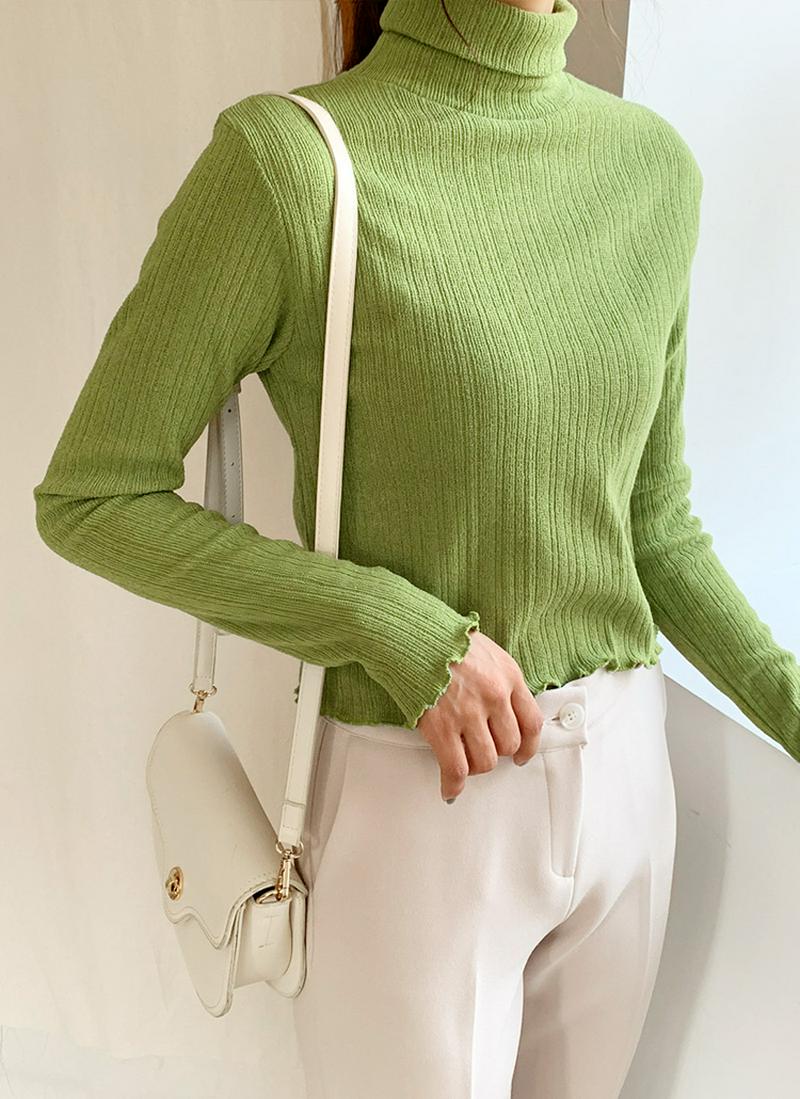 ウェーブタートルネックニット・全5色