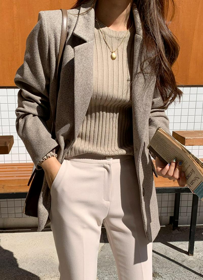 ヘリンボーンツーボタンジャケット