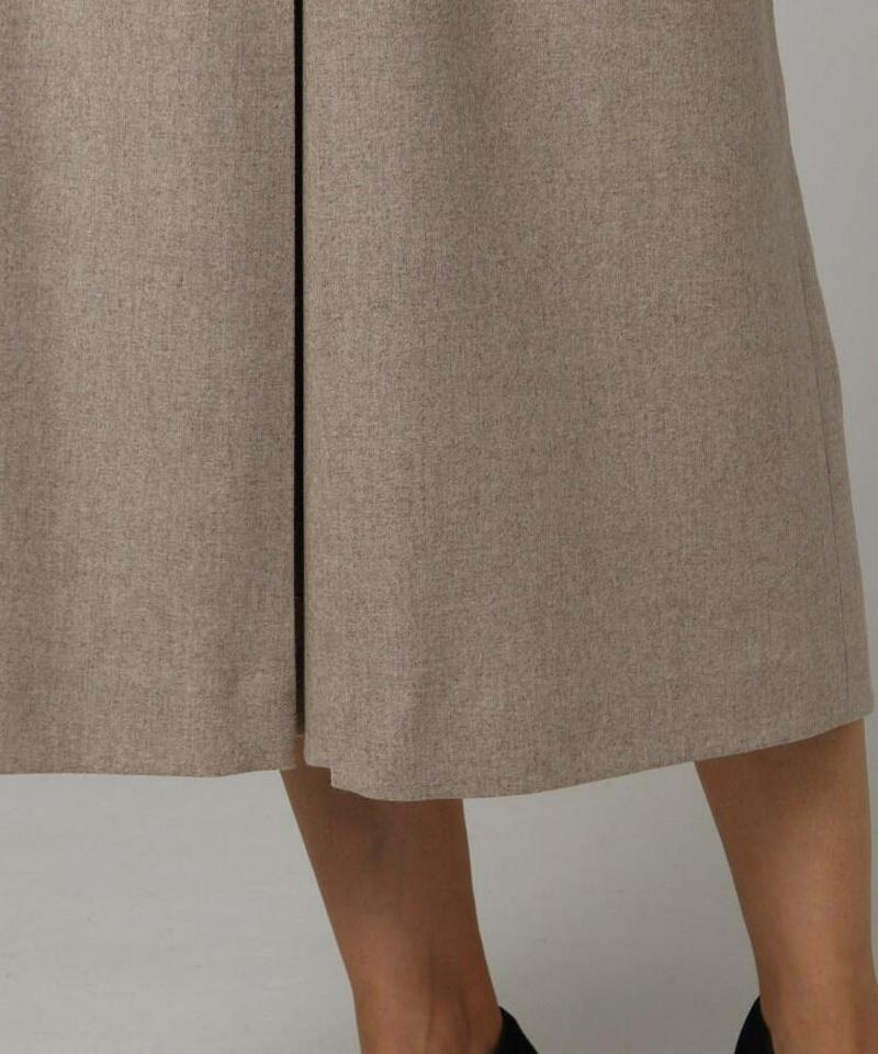 ウールアンゴラ混フラノタックワイドパンツ