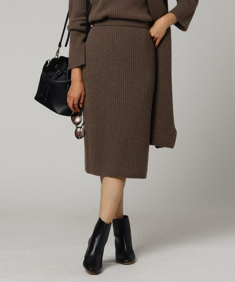 ウールリブタイトニットスカート