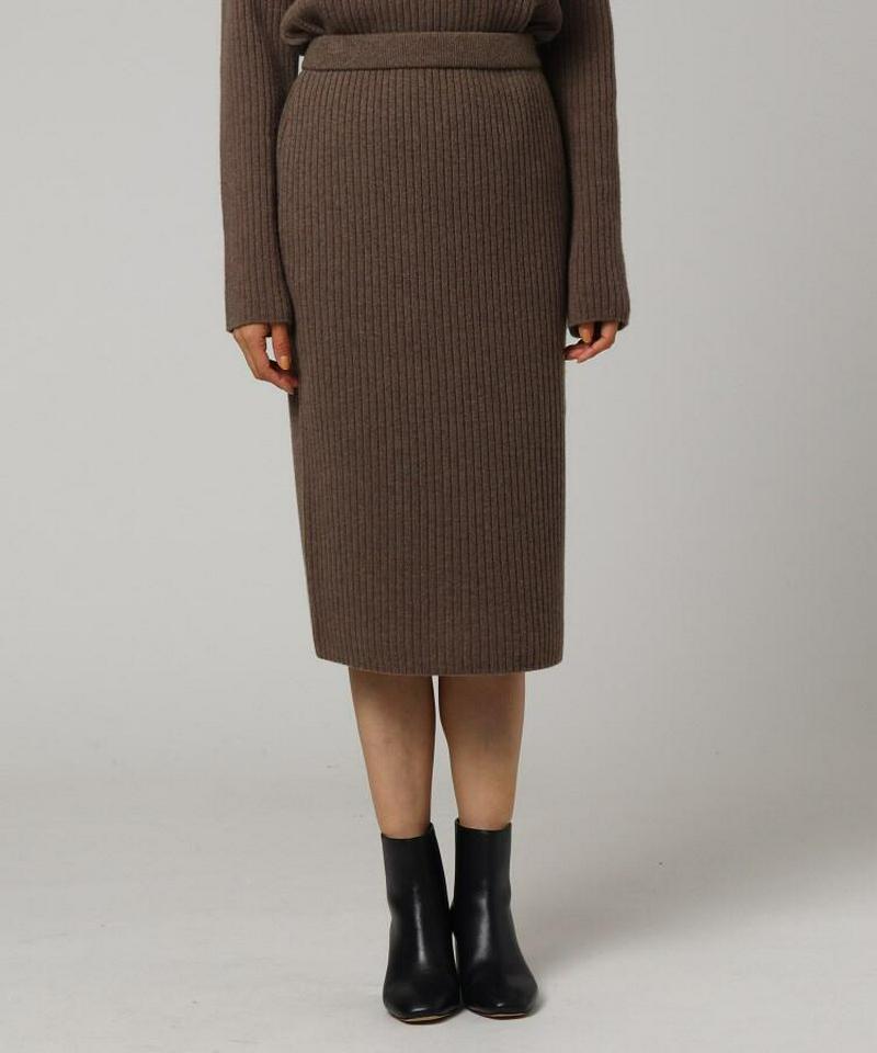 ウールリブタイトニットスカート