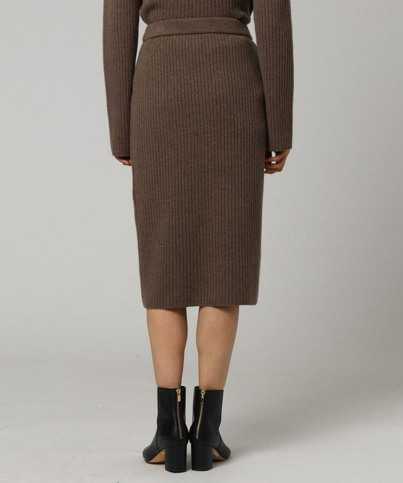 ウールリブタイトニットスカート