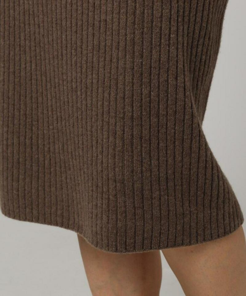 ウールリブタイトニットスカート