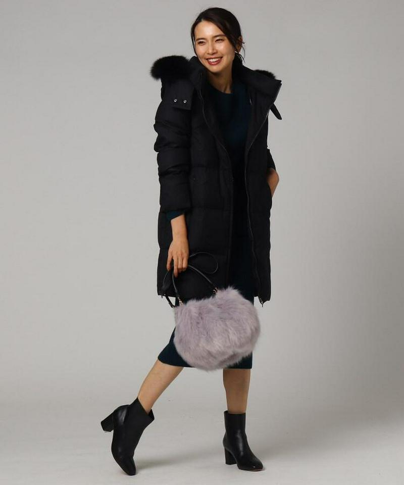 メリノセタシルクファーダウンコート