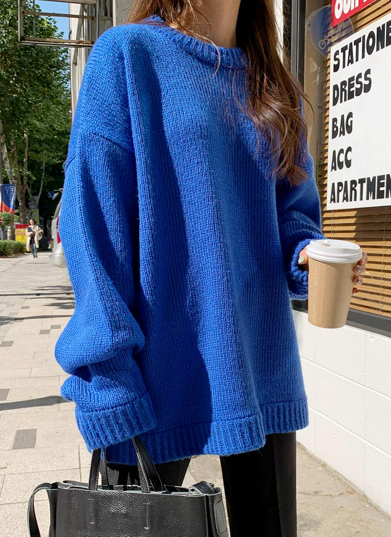 オーバーサイズアクリルニット