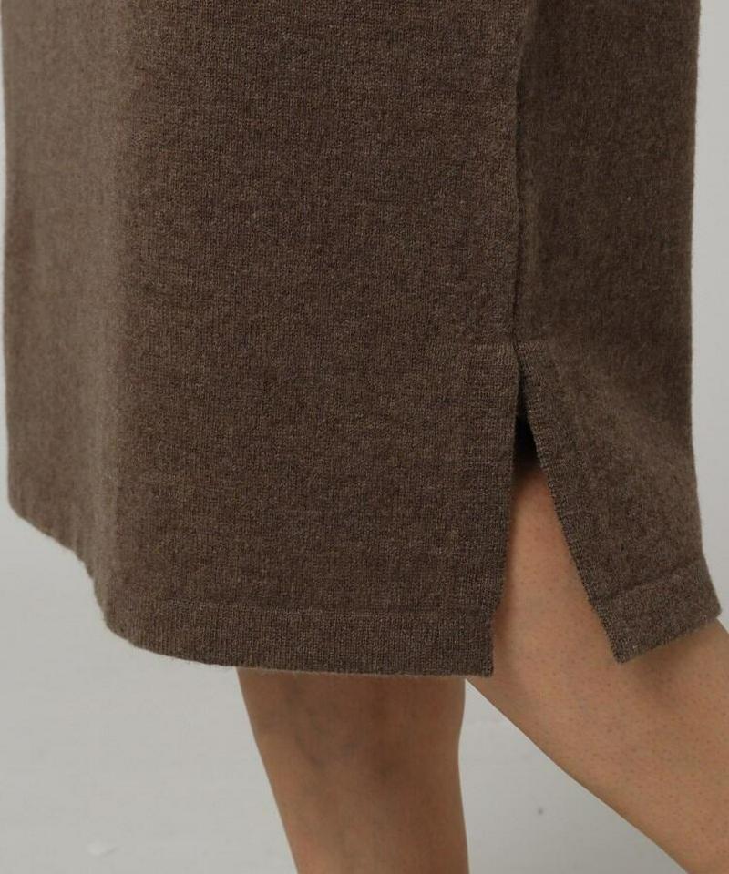 ハイゲージボトルネックニットワンピース