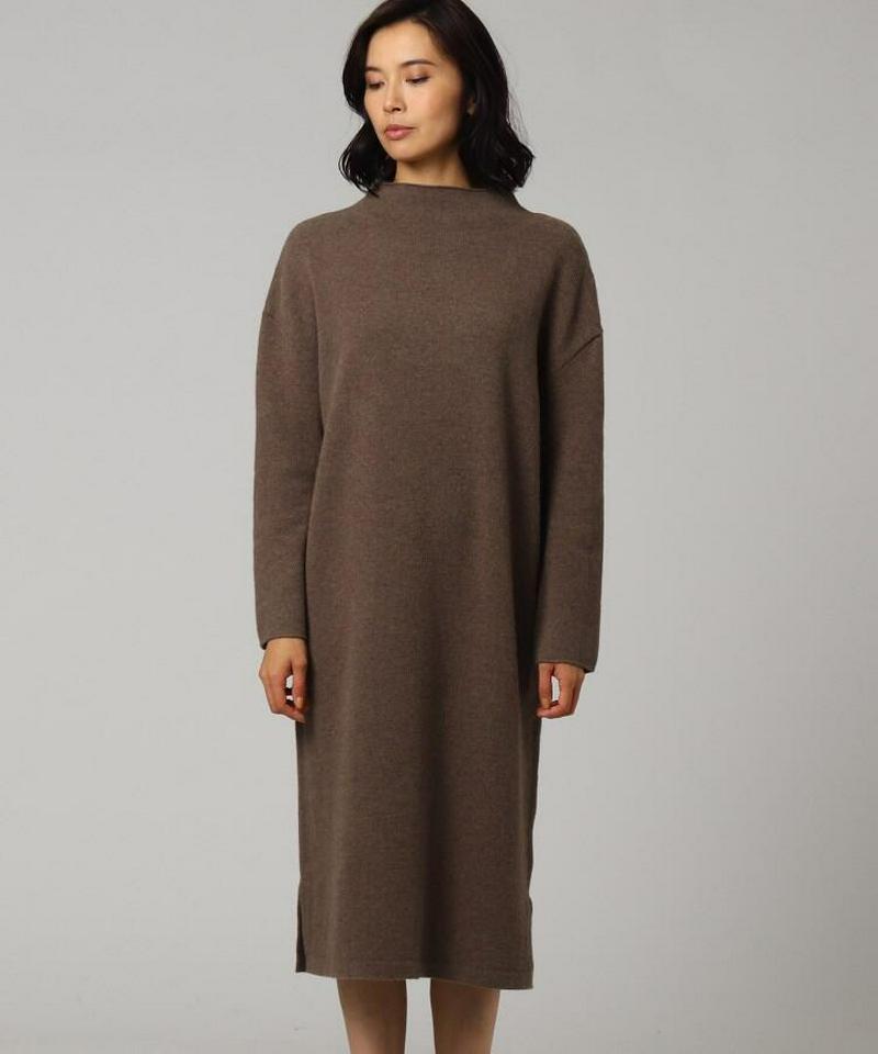 ハイゲージボトルネックニットワンピース
