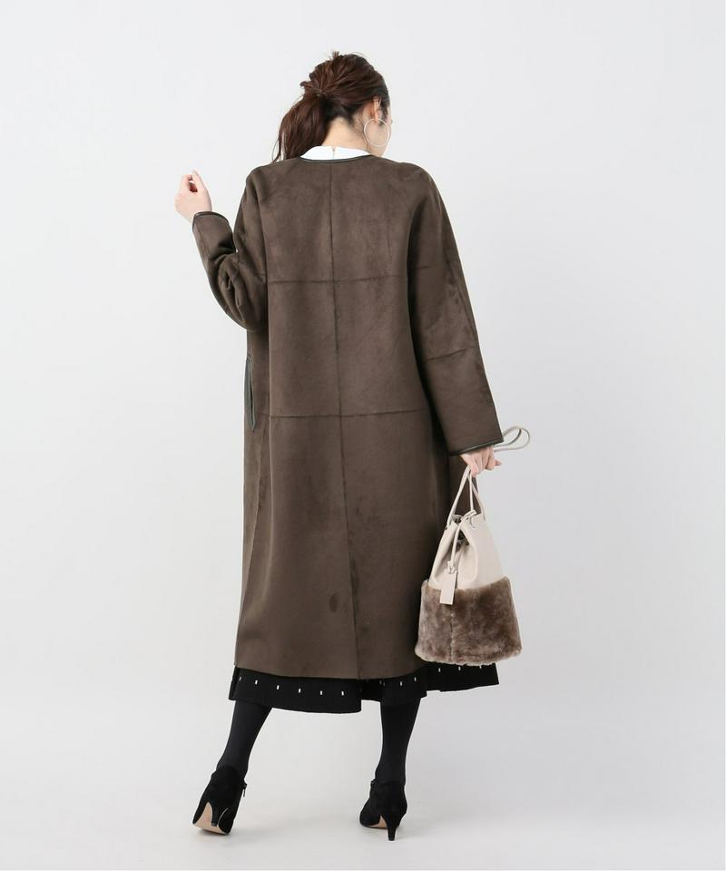【TORRAZZO DONNA/トラッゾドンナ】フェイクムートンコート