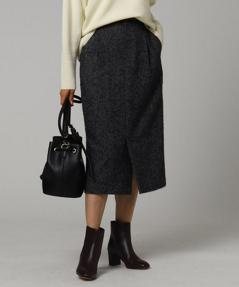ループへリンボン前スリットスカート