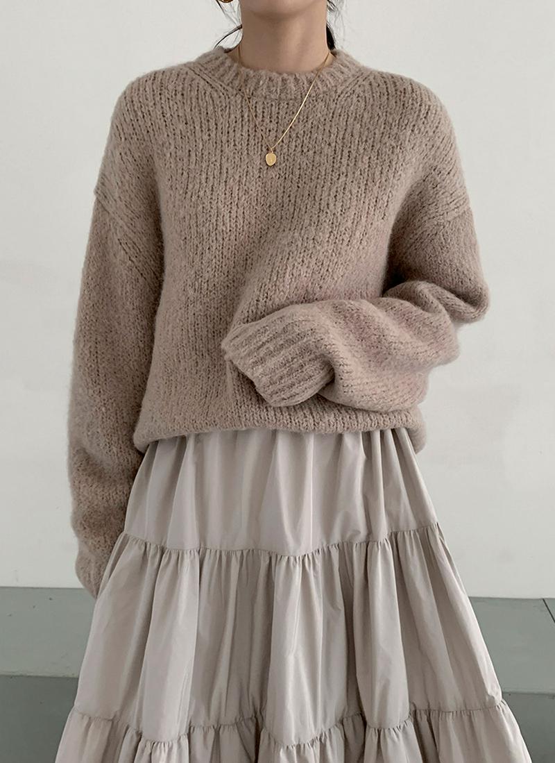 アルパカ混ニット