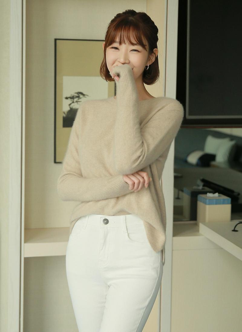 フォックスファーブレンドニット