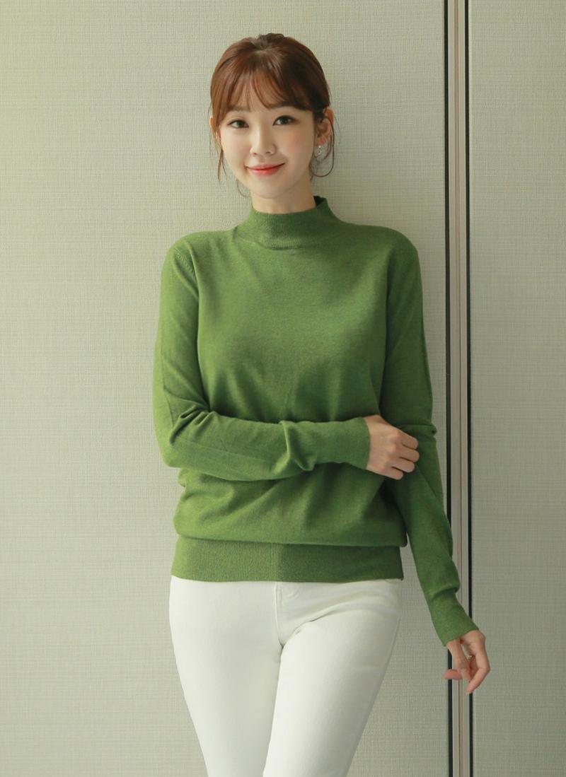 ハーフネックニット