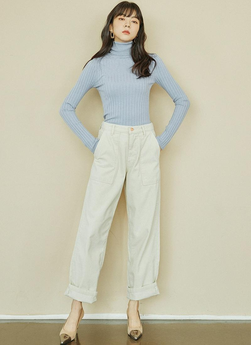コーデュロイワイドパンツ
