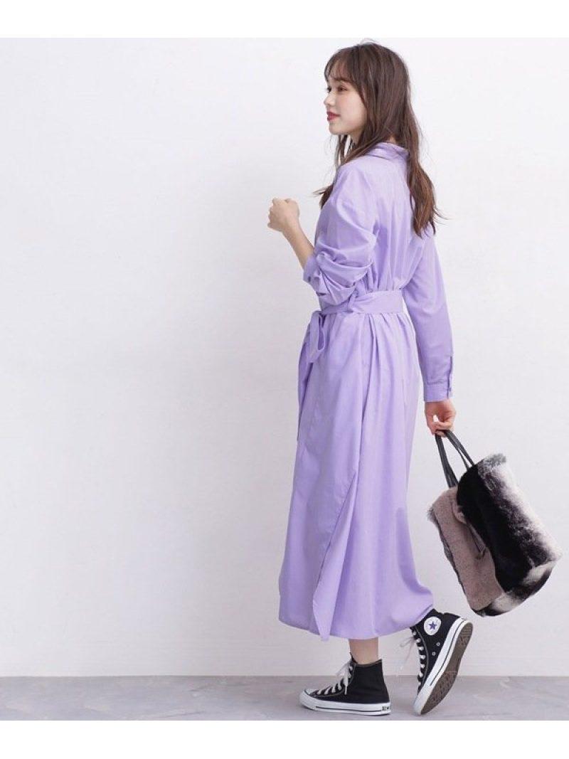 WEB限定/ボリュームシルエットロングシャツワンピース