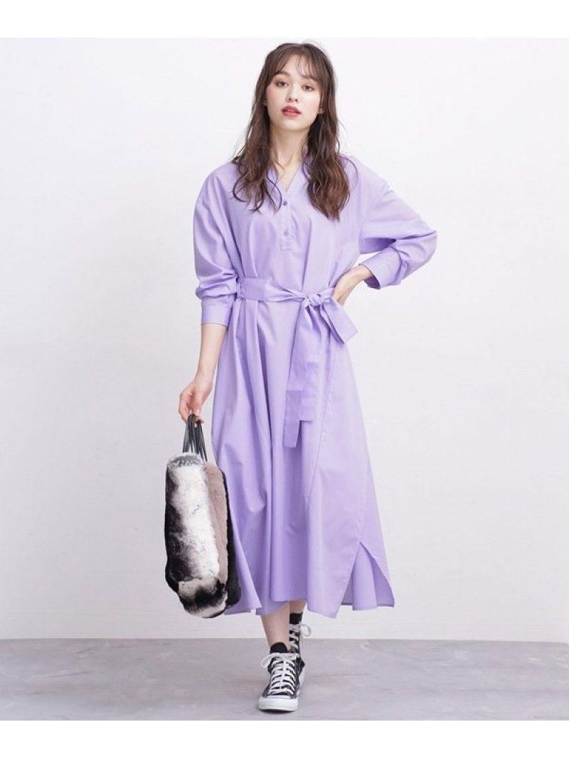 WEB限定/ボリュームシルエットロングシャツワンピース