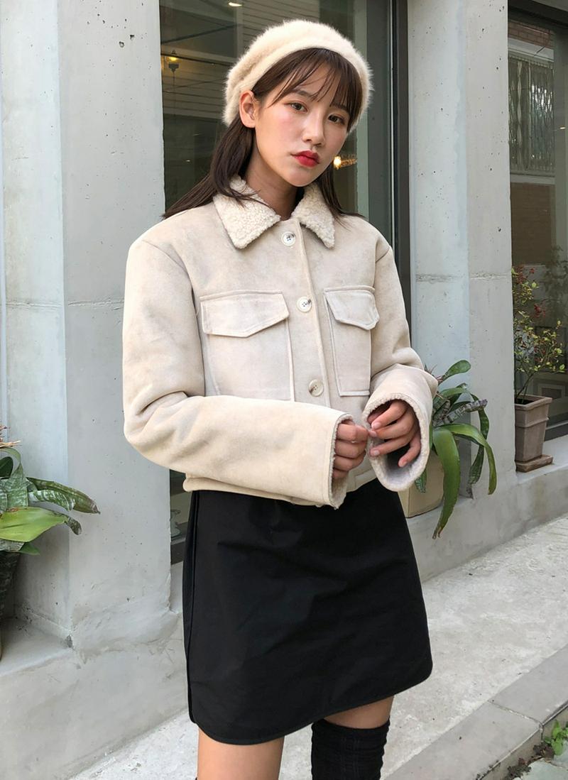 ムートンライクショートジャケット