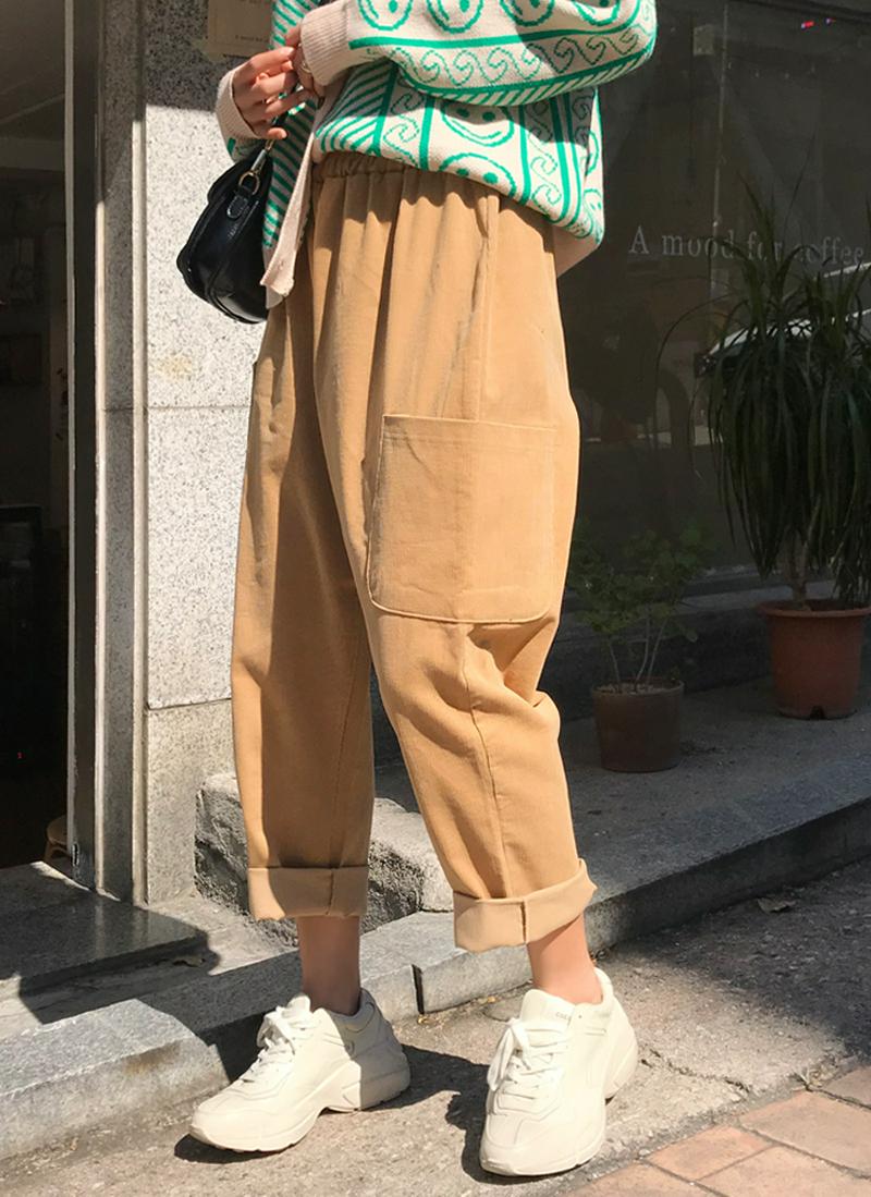 コーデュロイサイドポケットパンツ