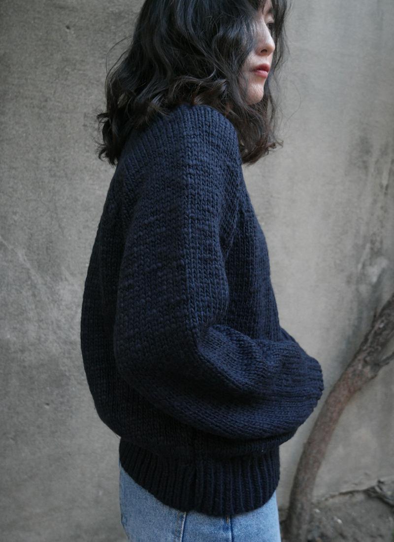 ウール混ウォームニット