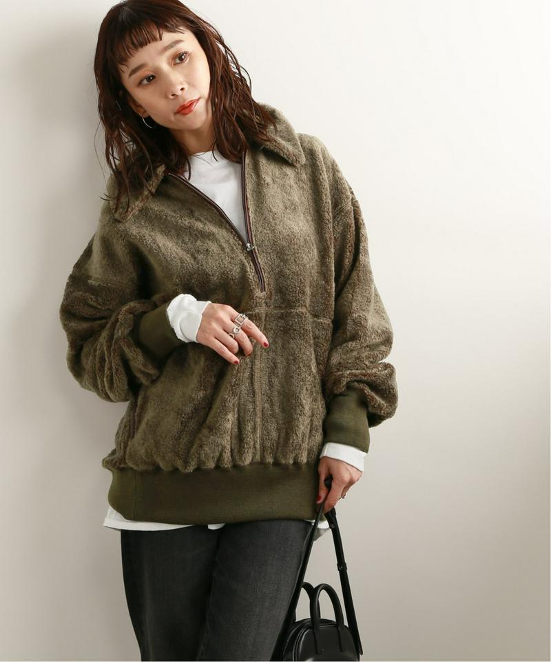 【MAISON CHANTOISE/メゾン・シャントワーズ】HALF ZIP-UP TOP:カットソー