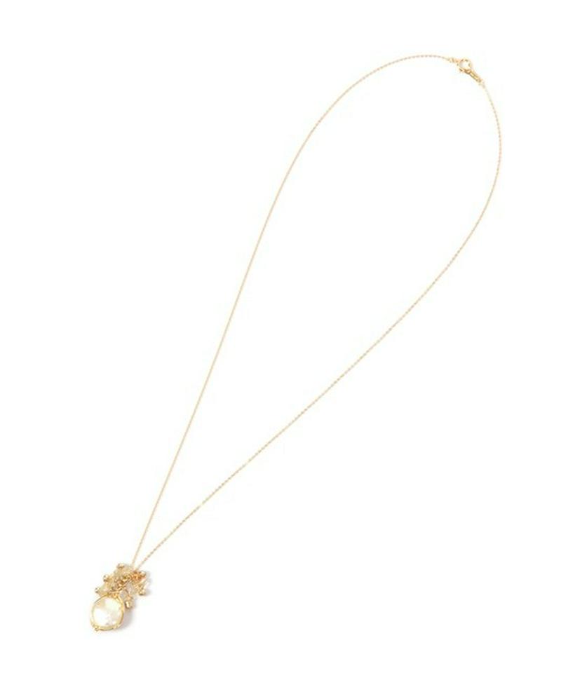 【11月誕生石】K14GFサザレシトリン×淡水パールネックレス