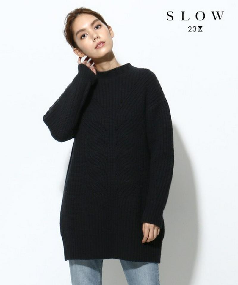 【SLOW 23区】WOOL CASHMERE BULKY ロングニット