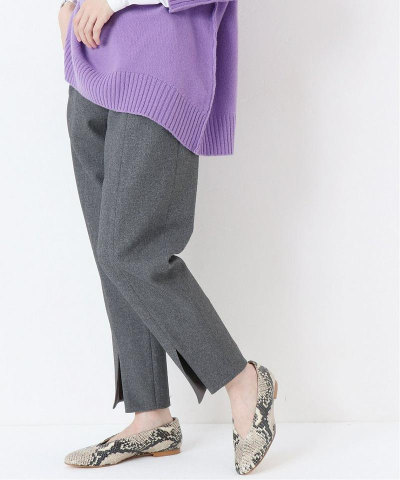 《追加》《WEB限定》JS+eウールライクポリスリットパンツ◆2