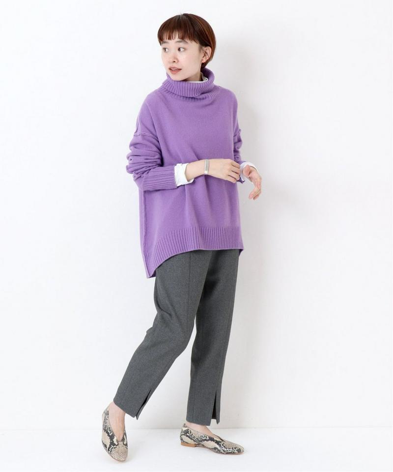 《追加》《WEB限定》JS+eウールライクポリスリットパンツ◆2