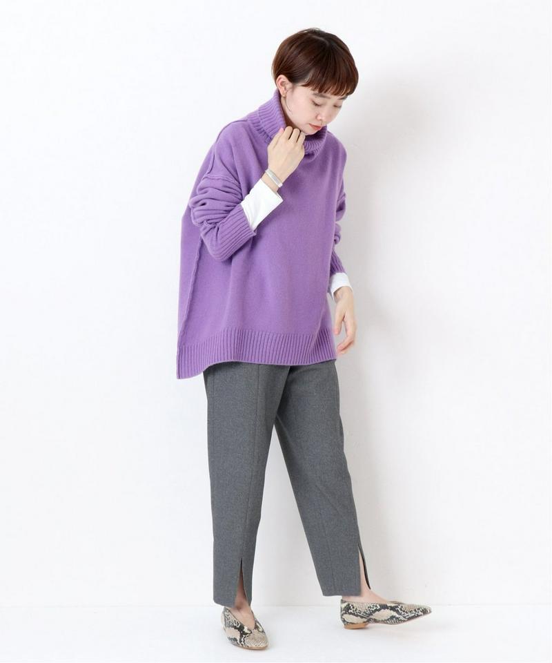 《追加》《WEB限定》JS+eウールライクポリスリットパンツ◆2
