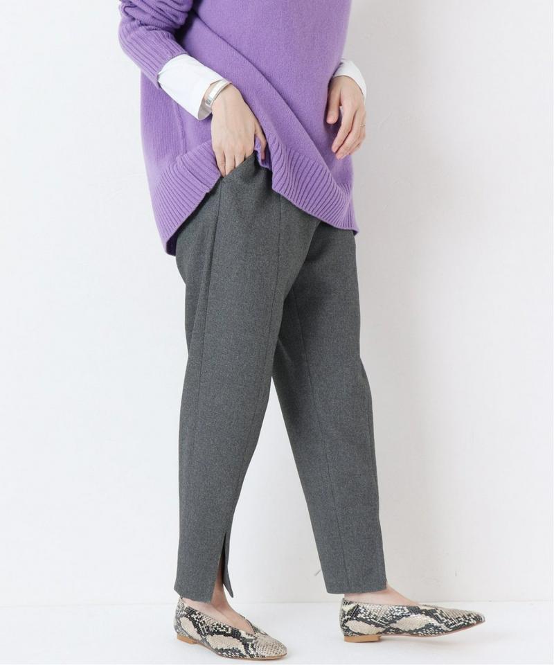 《追加》《WEB限定》JS+eウールライクポリスリットパンツ◆2