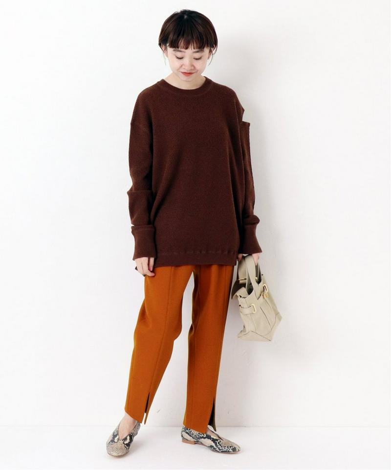 《追加》《WEB限定》JS+eウールライクポリスリットパンツ◆2