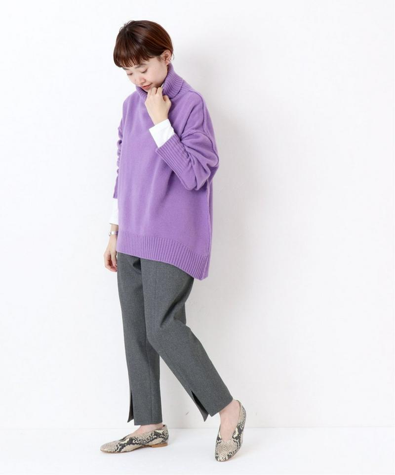 《追加》《WEB限定》JS+eウールライクポリスリットパンツ◆2