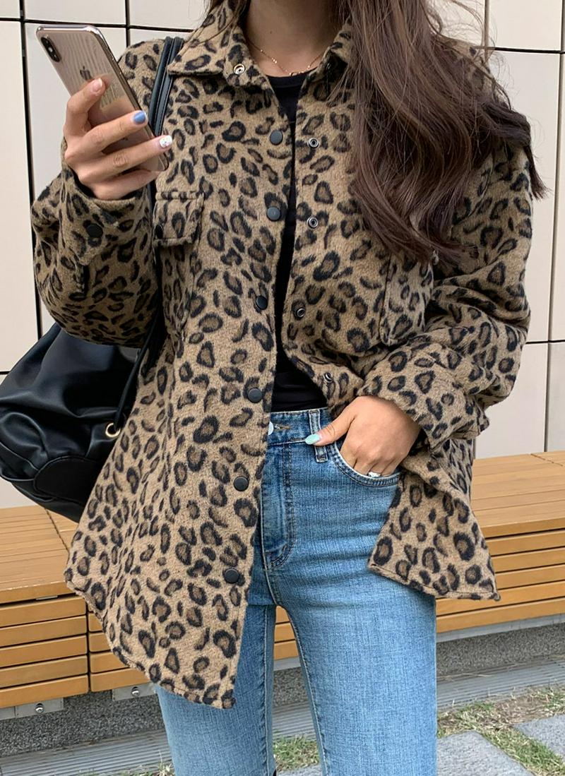 レオパードオーバーフィットジャケット