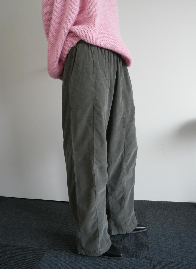 コーデュロイワイドパンツ