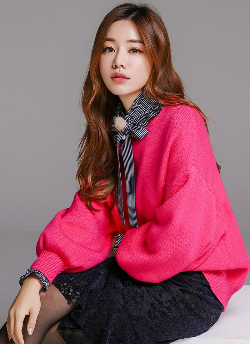 4COLORSラウンドニット