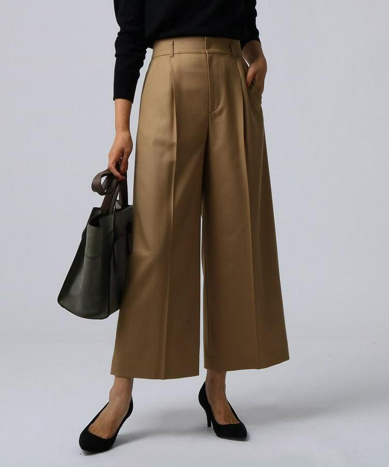 ◆センタープレスワイドミディパンツ